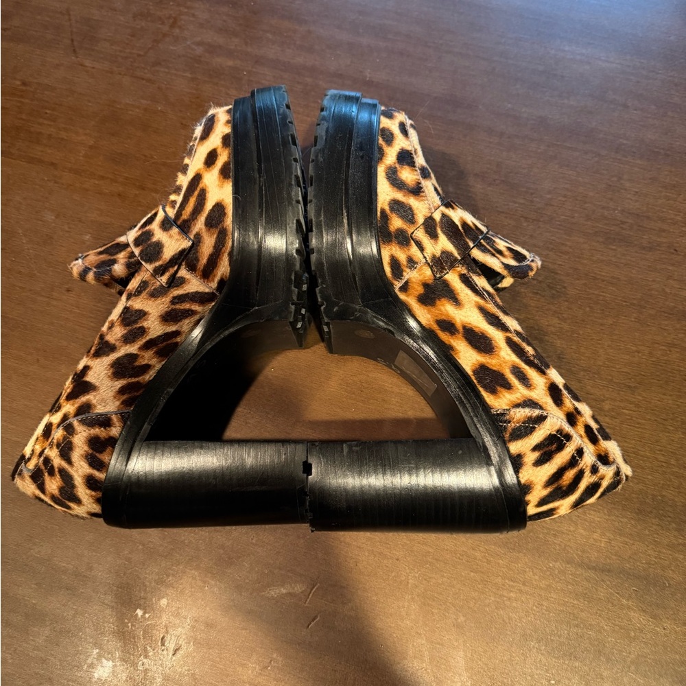 Gianni Bini Dyed Calf Hair Leopard Print Women Shoes size 9.5M - Picture 4 of 10